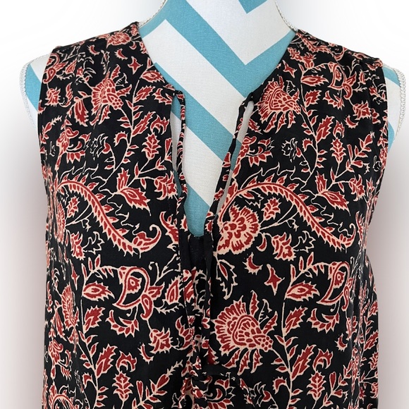 Beachlunchlounge Sleeveless Boho Dress Black with Paisley Design Size Small P - Picture 4 of 11